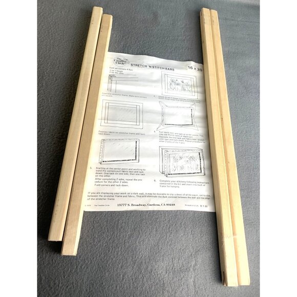 Creative Circle Stretch N Stitch Bars 16x20 Craft Kit USA 4 Bars DIY Embroidery - Picture 5 of 6
